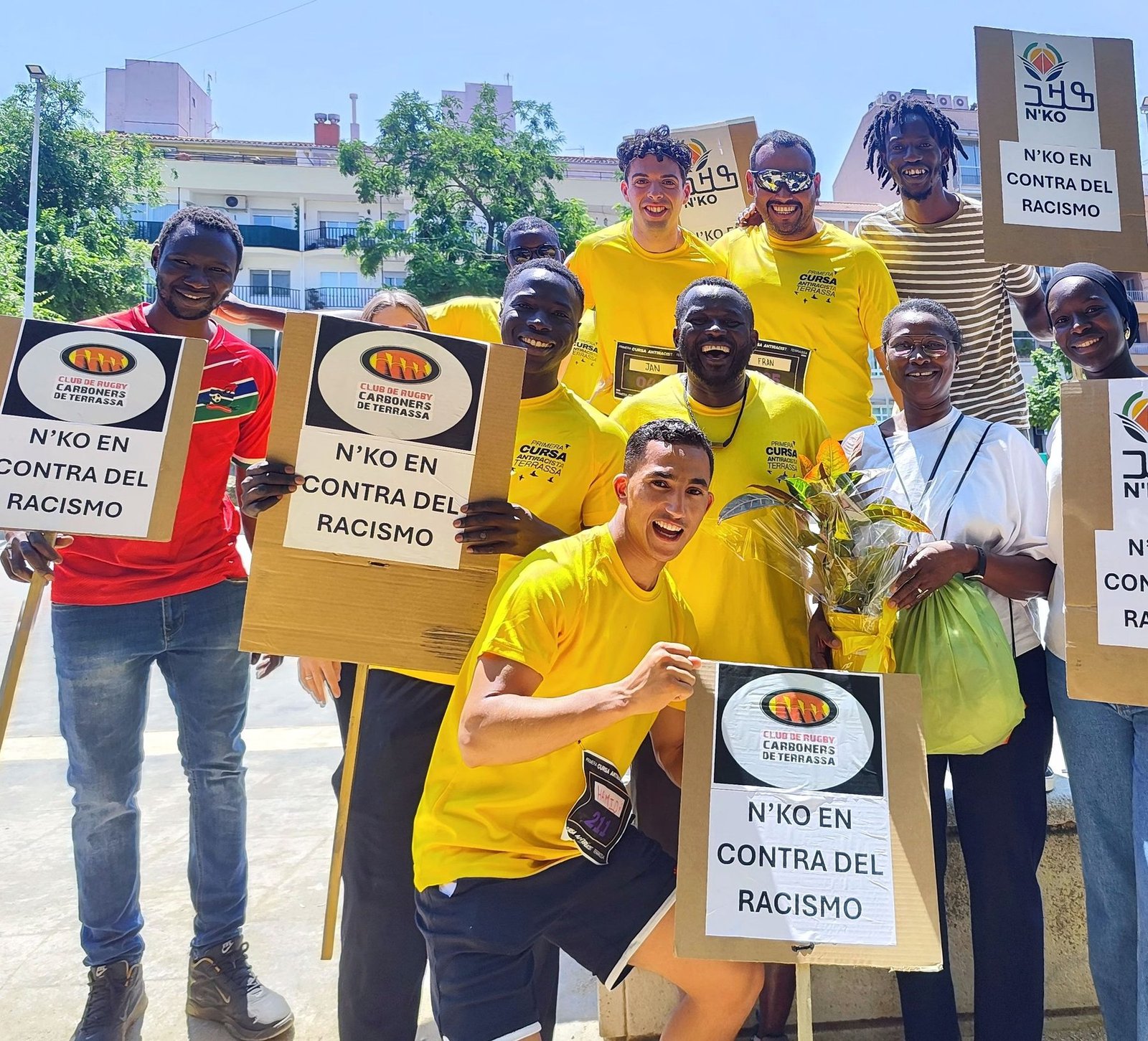 Primera Cursa Antiracista de Terrassa, amb l'equip de N'KO